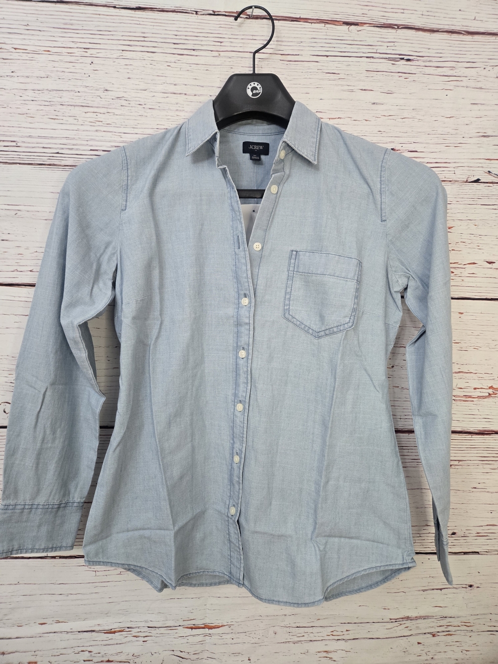 NWT J.Crew Women’s Chambray Button Down Shirt Blue Small Petite SP